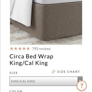 Standard Textiles king bed wrap in Smokey Quartz.